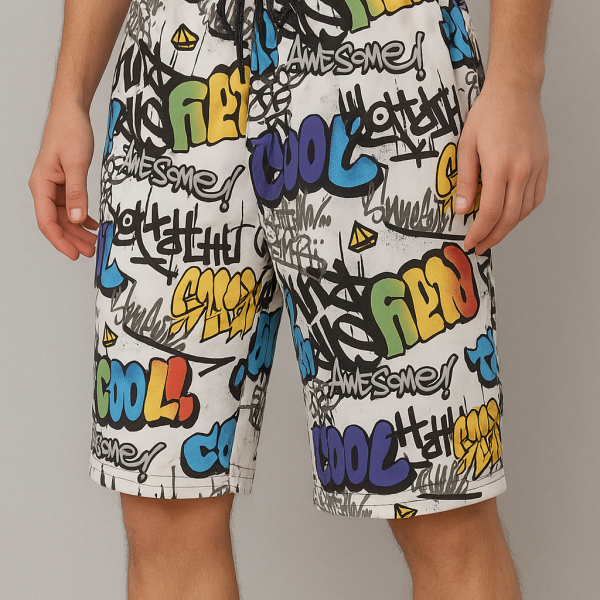 Men's French Terry Printed Shorts
