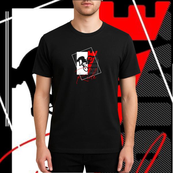 Bike-Ride-Red Printed T-shirt